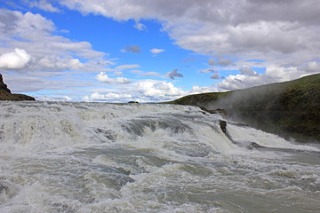 impressive gulfoss waterfall