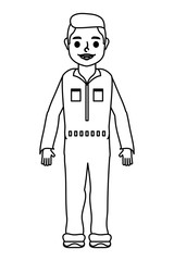 young mechanic worker avatar character
