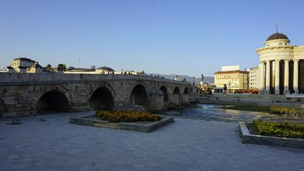 bridge in macedonian capitol skopje