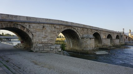 Fototapeta premium bridge in macedonian capitol skopje