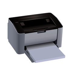 printer realistic vector illustration isolated