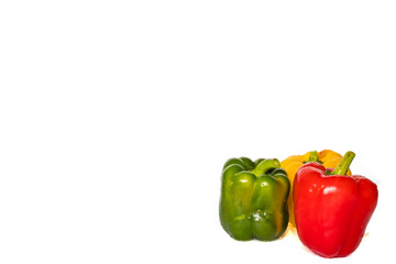 Paprika with a white background