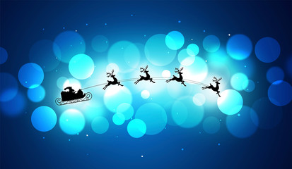 slitta di babbo natale, natale, notte di natale, volante,  © xyz+