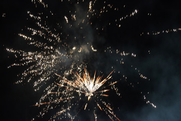 Beautiful fireworks in the night Sky