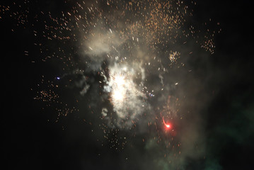 Beautiful fireworks in the night Sky