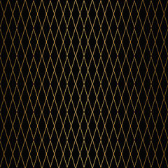 Diamond pattern motif. Seamless gold and black background