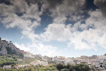 houses build on the side of a mountain