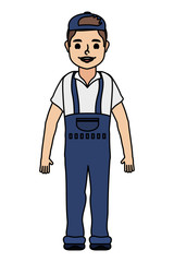 young mechanic worker avatar character