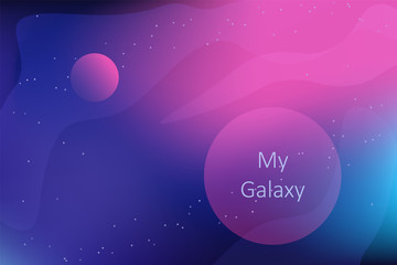 Obraz na płótnie Canvas Space planet background with fantastic galaxy.