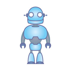 humanoid robot cyborg isolated icon