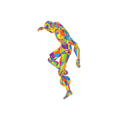 Soccer Player vector football sport triangulation isolated pose