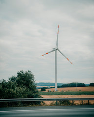 wind turbines in the field