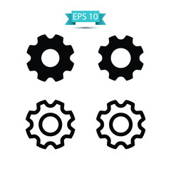 Gear icon set , vector design