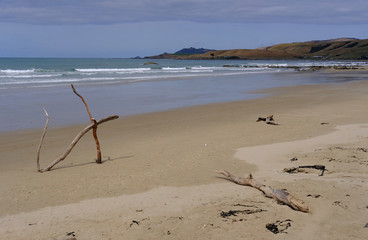 Fototapeta na wymiar Kaka Point Beach & Nugget Point peninsula, Catlins, Southland, New Zealand