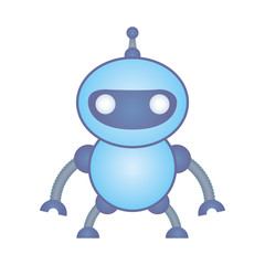 humanoid robot cyborg isolated icon