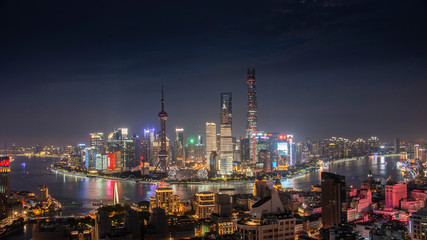 Fototapeta premium Szanghaj nocą