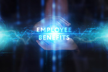 The concept of business, technology, the Internet and the network. A young entrepreneur working on a virtual screen of the future and sees the inscription: