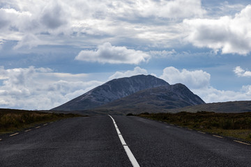 Errigal and Mackoght mountains on the Wild Atlantic Way, Donegal, Ireland