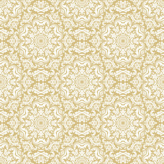 Orient classic pattern. Seamless abstract background with vintage elements. Orient background. Golden and white ornament for wallpaper and packaging