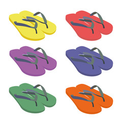 flip flops different color set