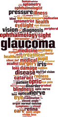 Obraz premium Glaucoma word cloud