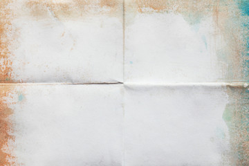 Old paper folded, texture background.