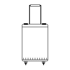 travel suitcase icon , flat design