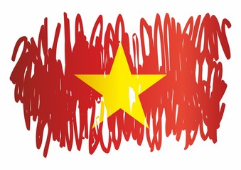 Flag of Vietnam, Socialist Republic of Vietnam, template for award design, an official document with the flag of the Socialist Republic Of Vietnam. Bright, colorful vector illustration