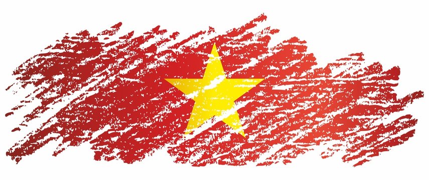 Flag of Vietnam, Socialist Republic of Vietnam, template for award design, an official document with the flag of the Socialist Republic Of Vietnam. Bright, colorful vector illustration