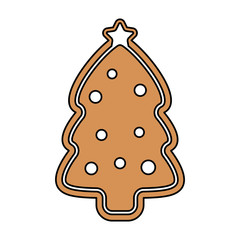 happy merry christmas tree cookie pastry