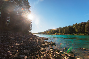 Katun river, in the Altai mountains, Siberia Russia