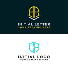 Obraz premium The initial set of AP and CP from modern graphic design. Inspiring logo design for all companies. -Vectors