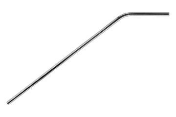 Straw steel silver isolated on white background. Clipping path