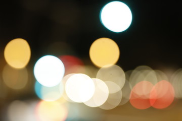 Bokeh City Lights at Night
