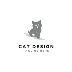 Logo design vector template for cats