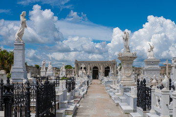 Fototapeta na wymiar Cementerio de Reina (Queen's cemetery) in Cienfuegos, Cuba