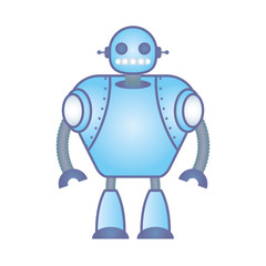 humanoid robot cyborg isolated icon