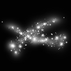 Glow light effect. Vector illustration. Christmas flash Concept.