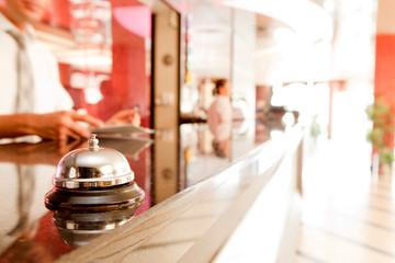 Service bell at an hotel reception