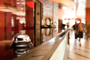 Service bell at an hotel reception