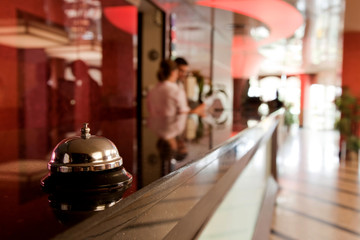 Service bell at an hotel reception