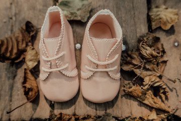 baby shoes autumn waiting baby