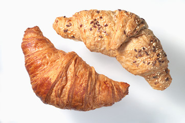 Two various croissants