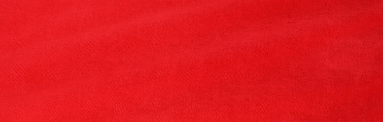 Banner. velvet texture background red color. Christmas festive baskground. expensive luxury, fabric, material, cloth.Copy space.