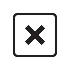 Fototapeta premium Close Mark Icon Vector Illustration