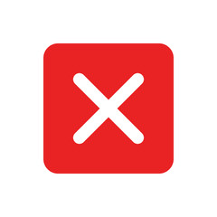 Obraz premium Close Mark Icon Vector Illustration