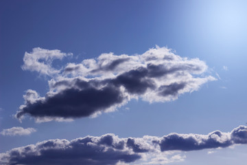 dark cloud in clear sky