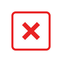 Obraz premium Close Mark Icon Vector Illustration