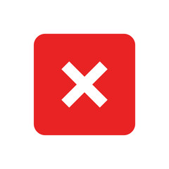 Obraz premium Close Mark Icon Vector Illustration