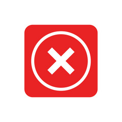 Obraz premium Close Mark Icon Vector Illustration